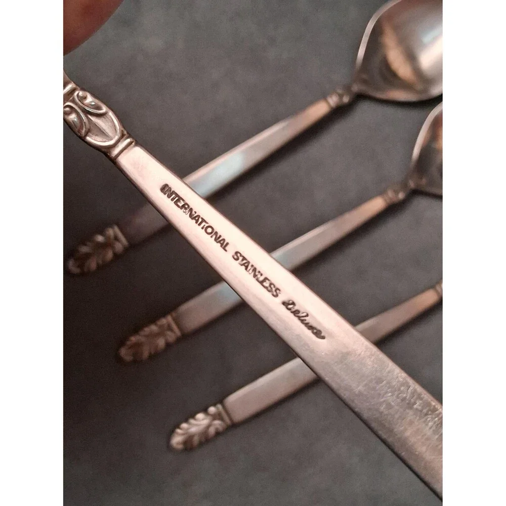 International Silver Norse Serving Set 7 Pc Stainless Modernist